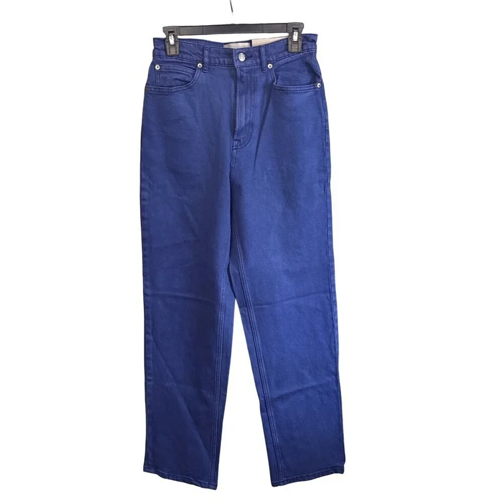 Everlane Way-High Jeans~Size 27 Tall~Blue Straight Leg High Rise Denim NWT L1 43
